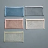 A4 double-layer Morandi color handbag, a5 file tutorial storage bag, nylon exam transparent mesh file bag details Picture